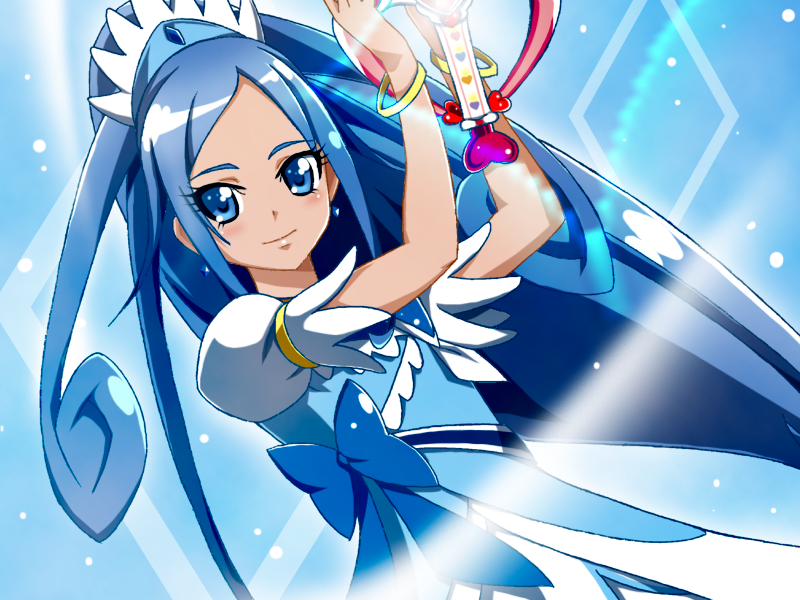 hishikawa rikka and cure diamond (precure and 1 more) drawn by takemoto_kyuutarou