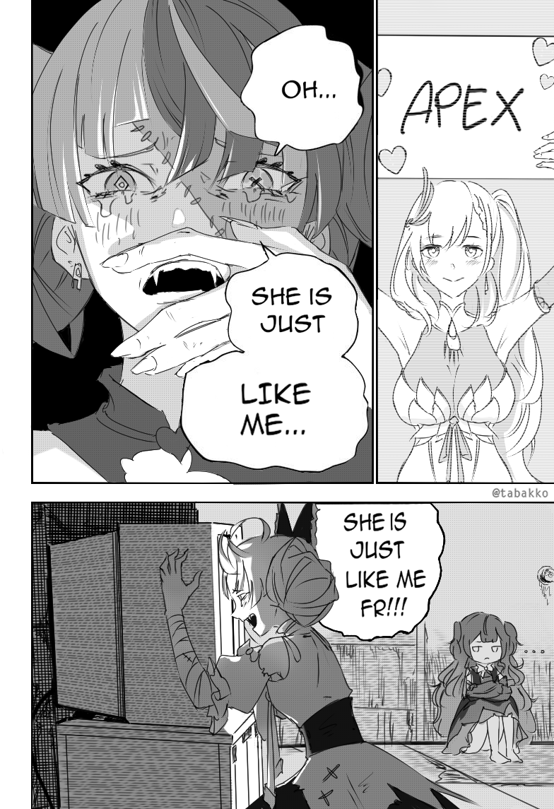 kureiji ollie, pavolia reine, and anya melfissa (hololive and 2 more) drawn by hyde_(tabakko)