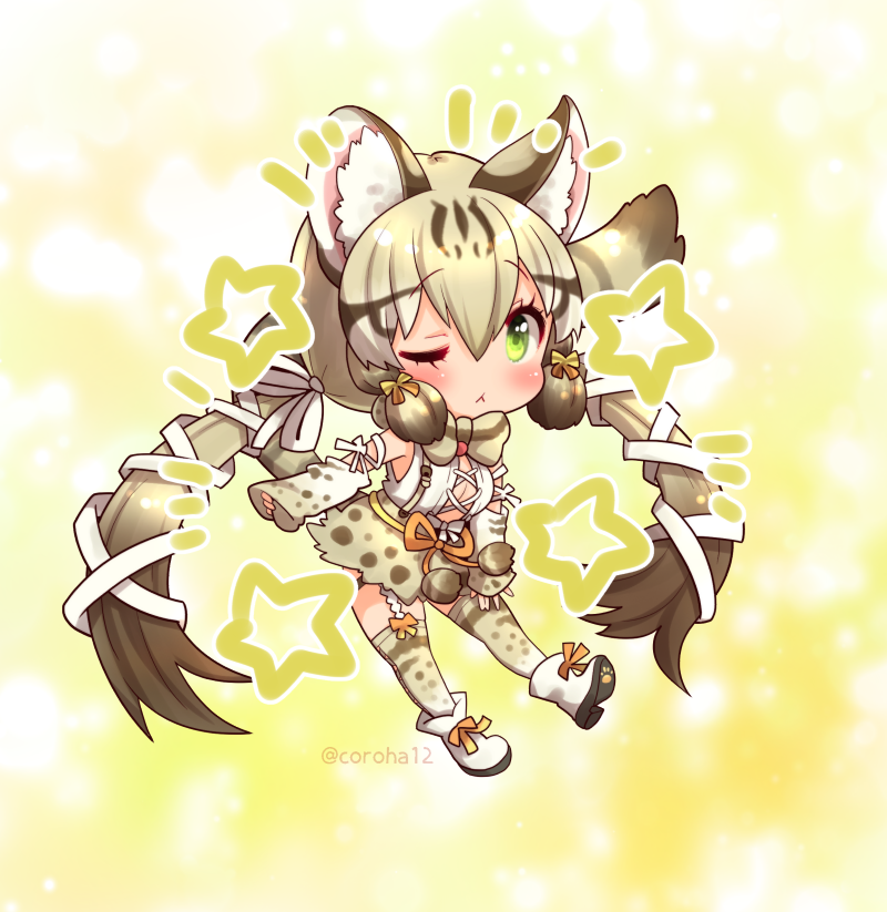 geoffroy's cat (kemono friends and 1 more) drawn by coroha