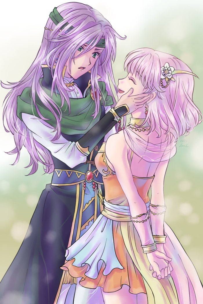 lenna charlotte tycoon and faris scherwiz (final fantasy and 1 more) drawn by sirotuka_lambda