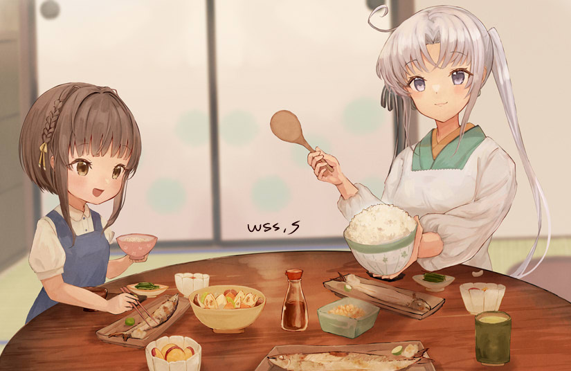 akitsushima and ukuru (kantai collection) drawn by wss_(nicoseiga19993411)