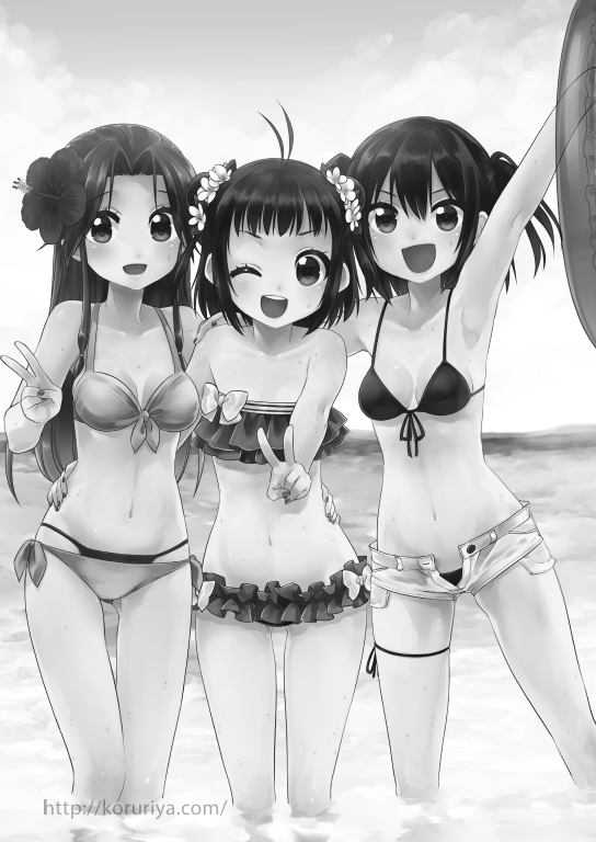 sendai, naka, and jintsuu (kantai collection) drawn by koruri