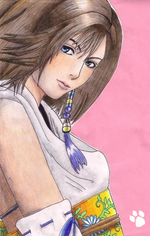 yuna (final fantasy and 1 more) drawn by blume_(artist)