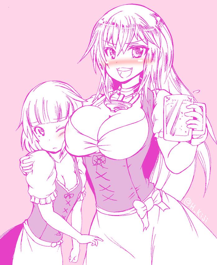 bismarck and z3 max schultz (kantai collection) drawn by hisano_kiji