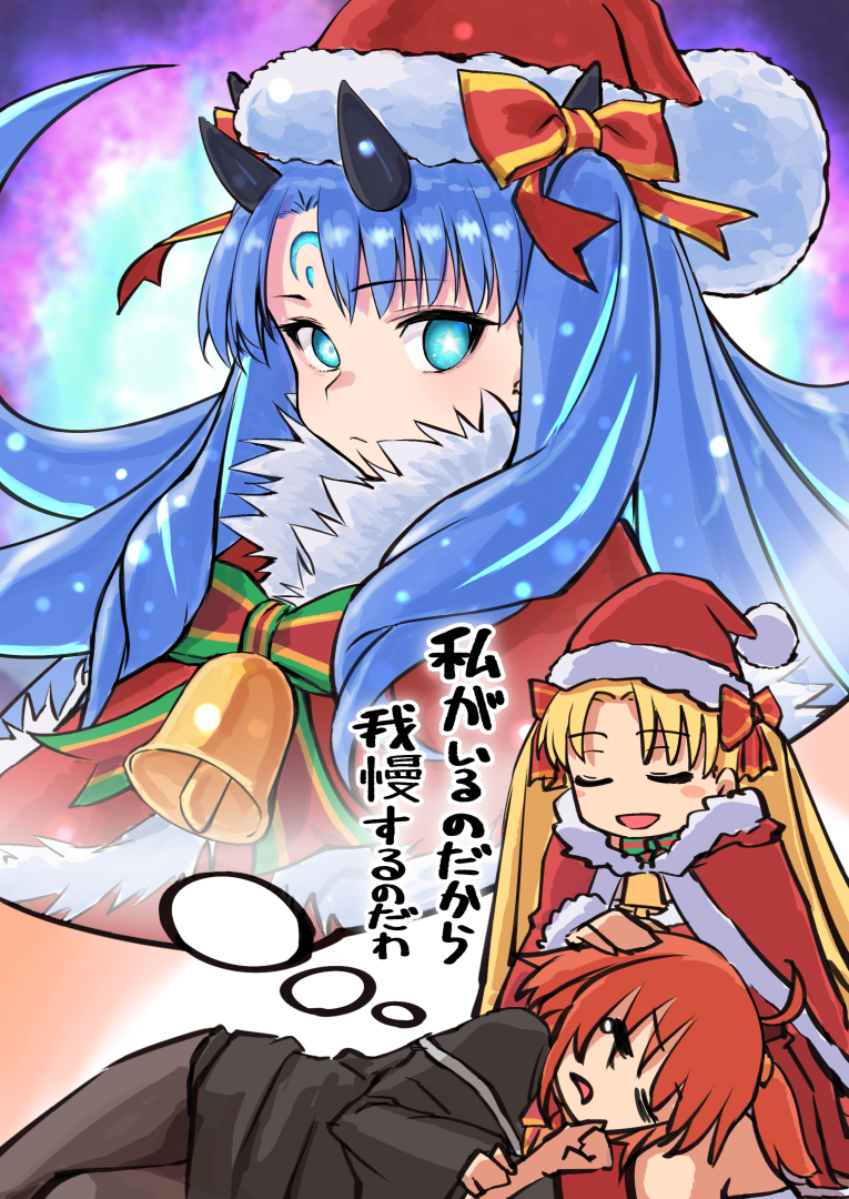 fujimaru ritsuka, ereshkigal, ishtar, and space ishtar (fate and 1 more) drawn by nyantiu
