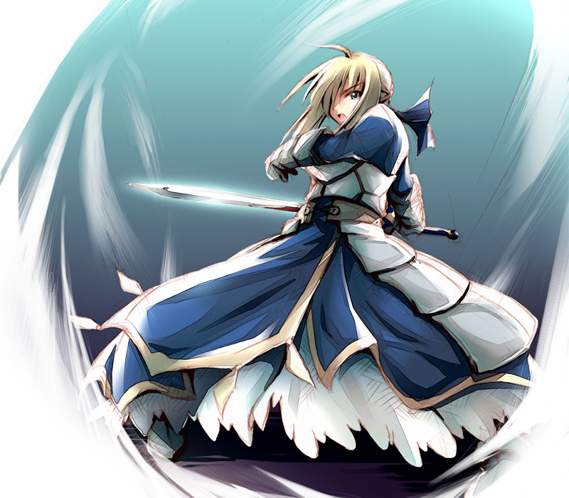 artoria pendragon and saber (fate and 1 more) drawn by fuyuwa_kotatsu