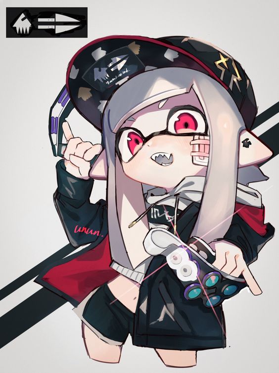 inkling player character and inkling girl (splatoon) drawn by unitoon