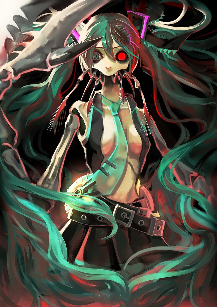 hatsune miku and calne ca (original and 3 more) drawn by rifsom