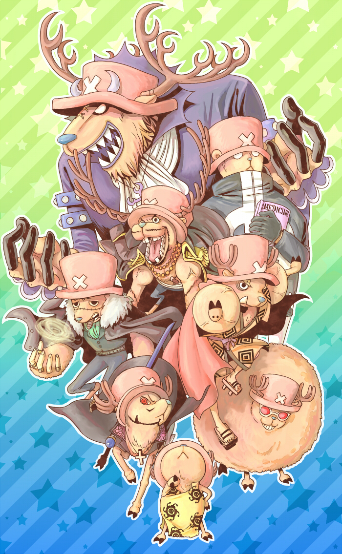tony tony chopper, boa hancock, donquixote doflamingo, crocodile, dracule mihawk, and 4 more (one piece) drawn by urogi_aya