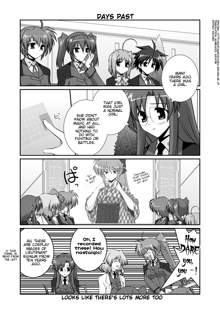 signum, subaru nakajima, teana lanster, shamal, caro ru lushe, and 3 more (lyrical nanoha and 2 more) drawn by mikage_takashi