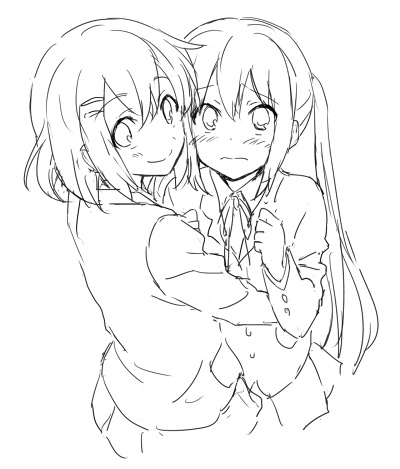 nakano azusa and hirasawa yui (k-on!) drawn by picocopi