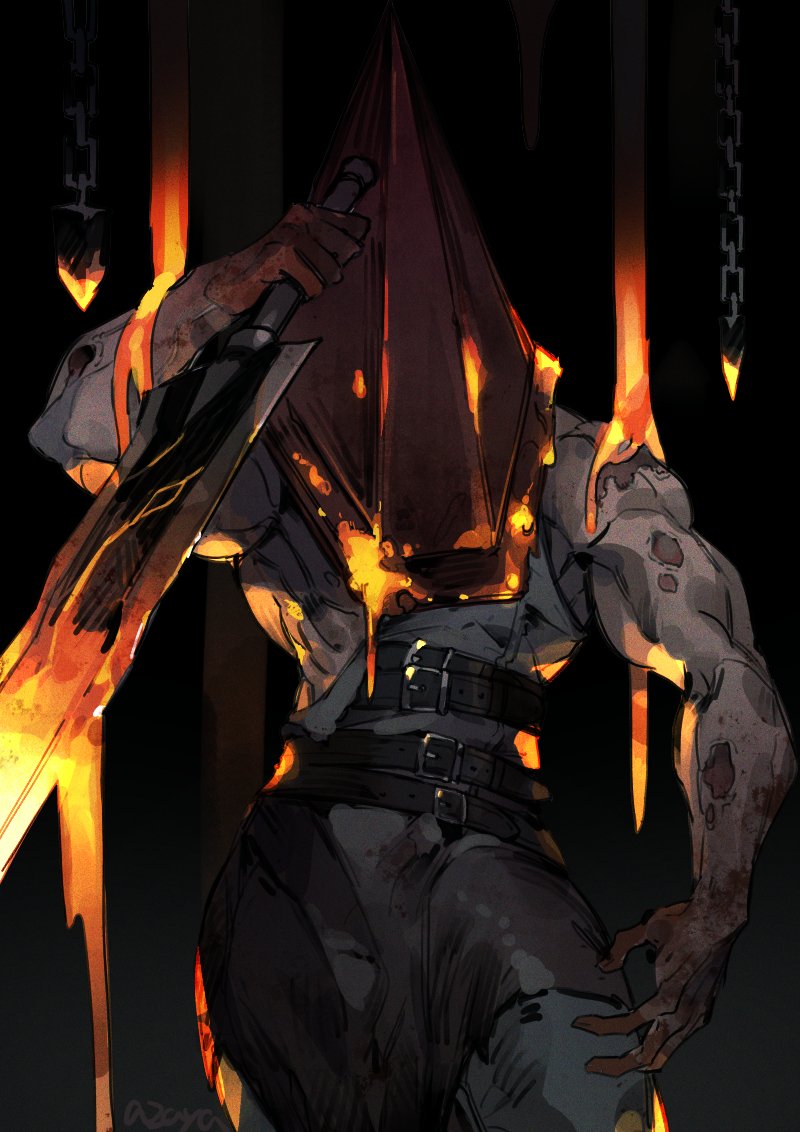 pyramid head (silent hill and 2 more) drawn by azaya_(kuroi_azaya)