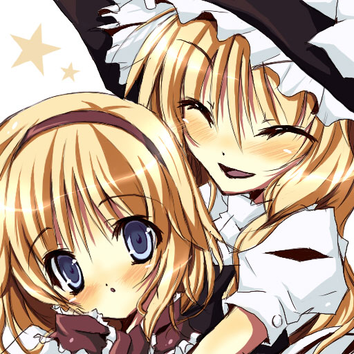 kirisame marisa and alice margatroid (touhou) drawn by satou_kuroon