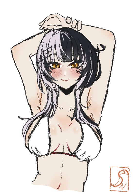 shiori novella (hololive and 1 more) drawn by penguin_stamp