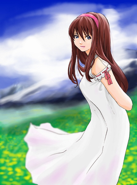hitomi (dead or alive) drawn by hybrid_cat