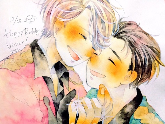 katsuki yuuri and viktor nikiforov (yuri!!! on ice) drawn by nozimami