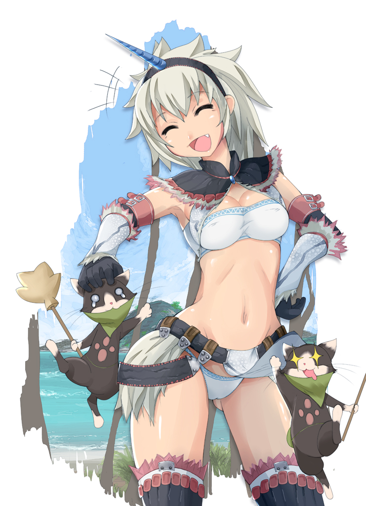 monster hunter and melynx (monster hunter) drawn by imazon