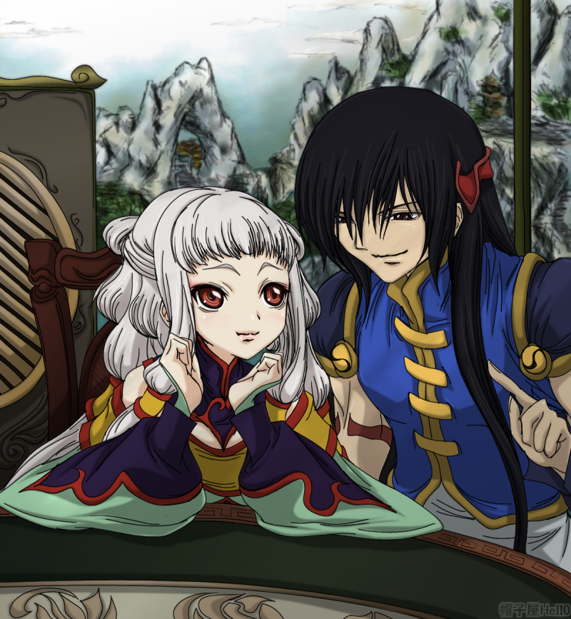 tianzi and li xingke (code geass) drawn by madhatter_hello