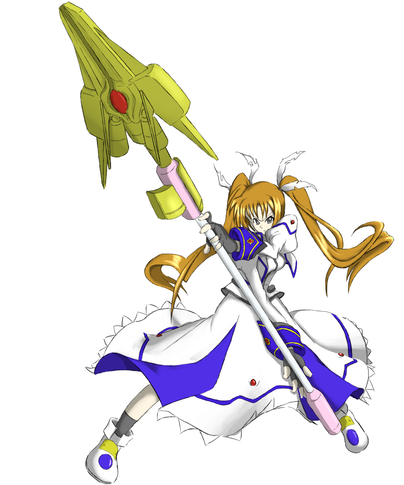 takamachi nanoha and raising heart (lyrical nanoha and 1 more) drawn by todo_(artist)