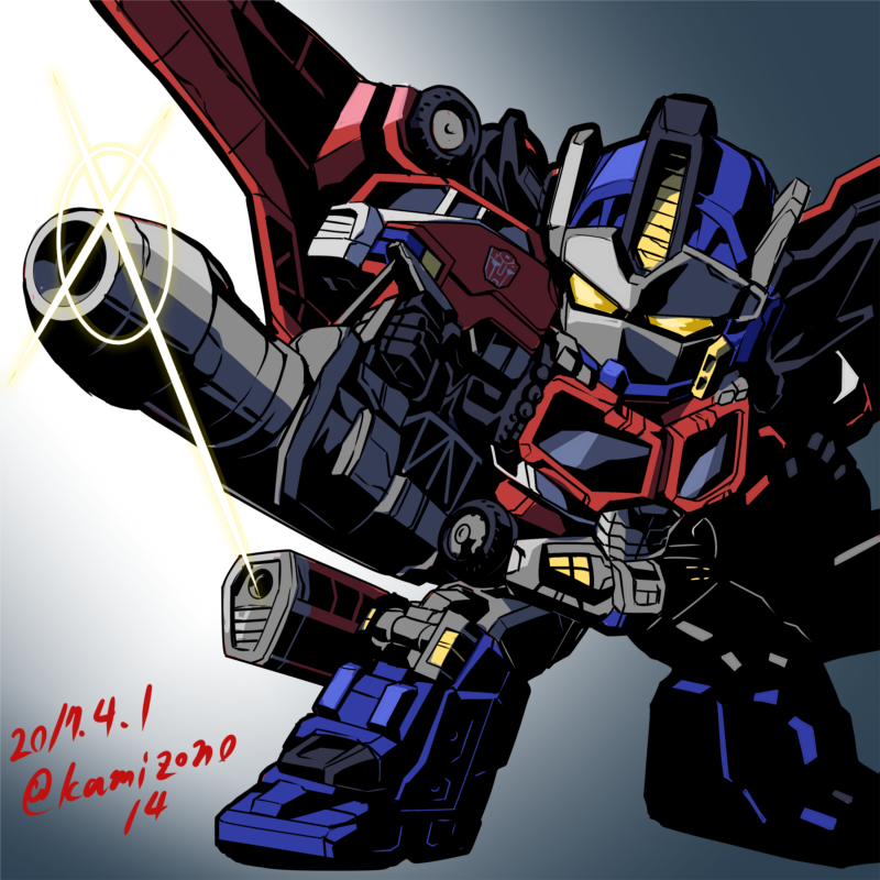 optimus prime and galaxy convoy (transformers and 2 more) drawn by kamizono_(spookyhouse)