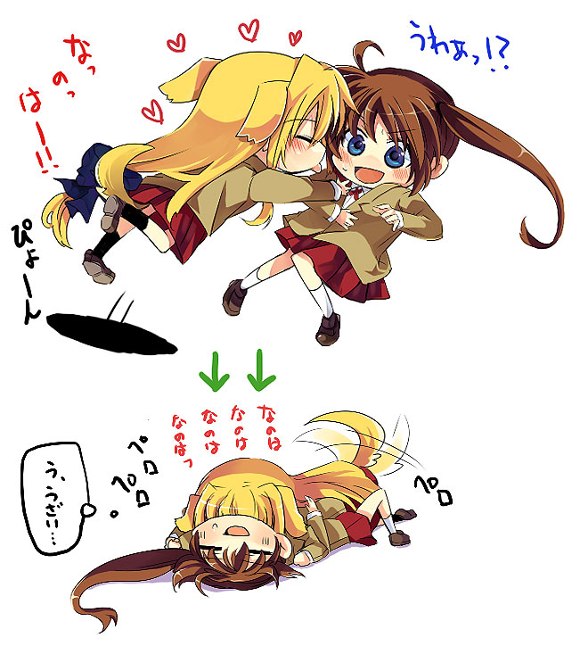 fate testarossa and takamachi nanoha (lyrical nanoha and 1 more) drawn by bocha_(gotipoke)