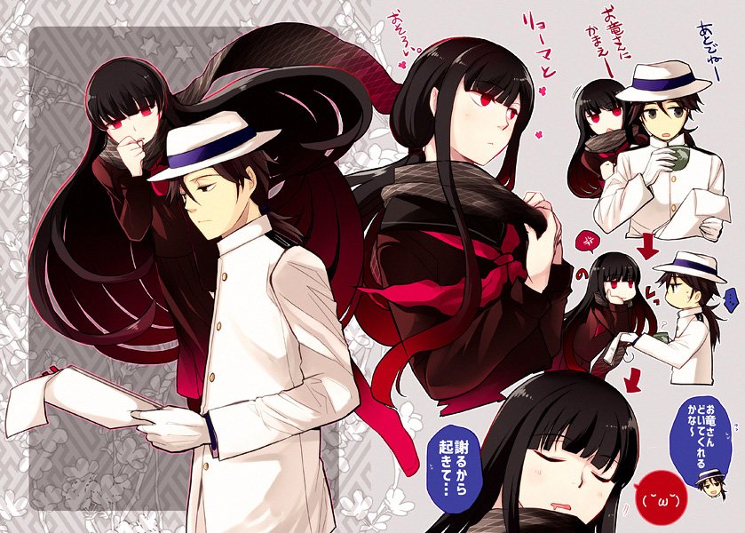 oryou and sakamoto ryouma (fate and 2 more) drawn by teramoto_kaoru