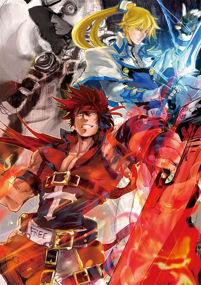 sol badguy, ky kiske, and asuka r. kreutz (guilty gear and 1 more) drawn by yt-nagi