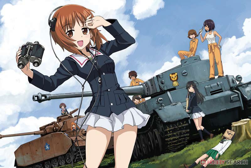 nishizumi miho, akiyama yukari, takebe saori, reizei mako, isuzu hana, and 4 more (girls und panzer) drawn by nogami_takeshi