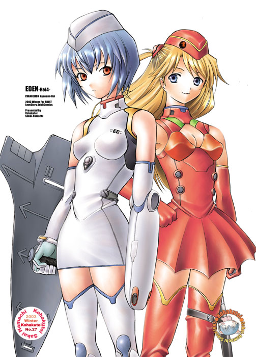 souryuu asuka langley and ayanami rei (neon genesis evangelion) drawn by sakai_hamachi