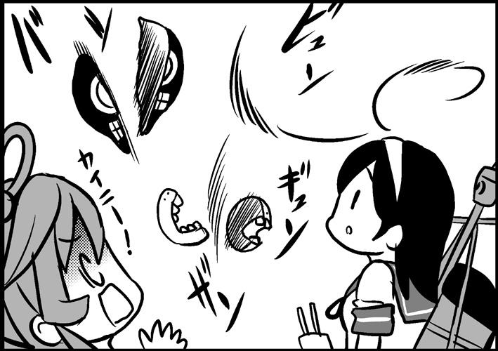 ushio, abukuma, floating fortress, and ni-class destroyer (kantai collection) drawn by saiguchi_otoufu