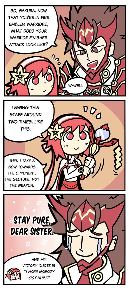 sakura and ryoma (fire emblem and 2 more) drawn by setz