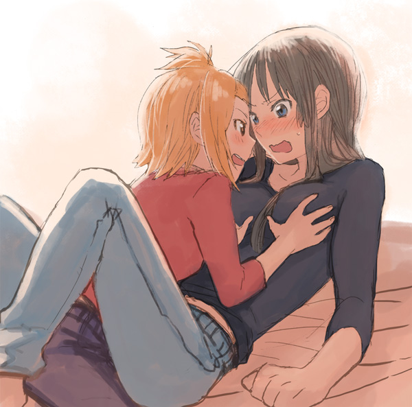 akiyama mio and tainaka ritsu (k-on!) drawn by fukutarou_(enji127)