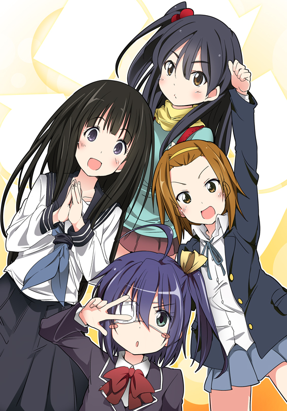 tainaka ritsu, chitanda eru, takanashi rikka, and kitashirakawa anko (k-on! and 4 more) drawn by ixy
