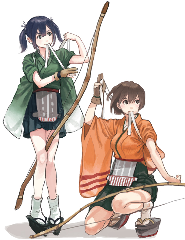 souryuu and hiryuu (kantai collection) drawn by gufu_(guffuumu)