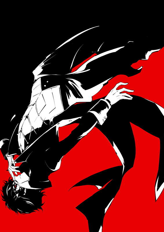 amamiya ren and joker (persona and 1 more) drawn by zmore