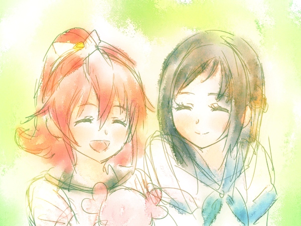 hishikawa rikka, aida mana, and ai-chan (precure and 1 more) drawn by super_ninja