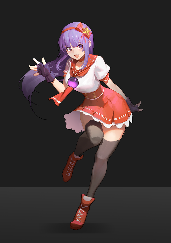 asamiya athena (the king of fighters and 1 more) drawn by seinen