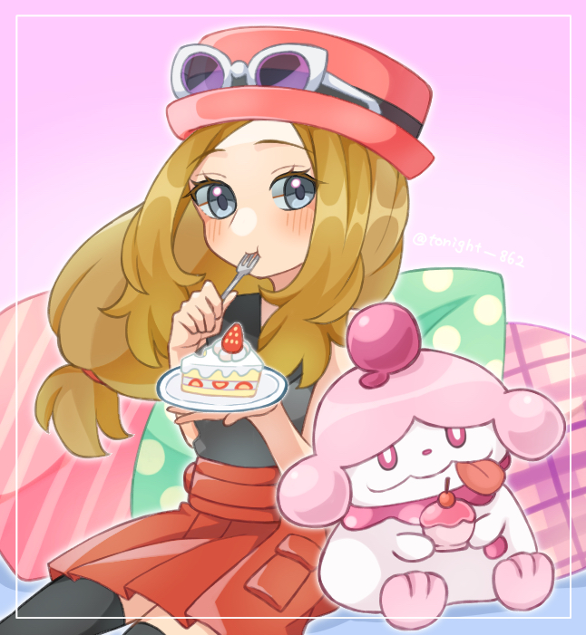 serena and slurpuff (pokemon and 1 more) drawn by rain_(tonight_862)