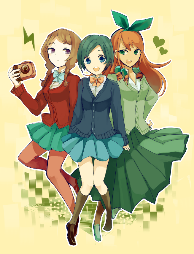 sorano aoi, yamana akane, and seto midori (inazuma eleven and 1 more) drawn by asumi_chikyuu