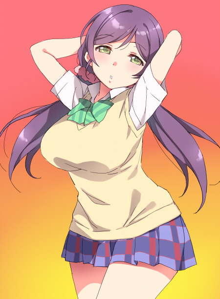 tojo nozomi (love live! and 1 more) drawn by duke_(inu_daimyou)