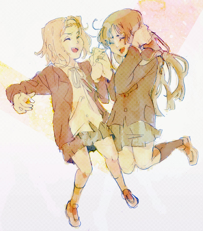 akiyama mio and tainaka ritsu (k-on!) drawn by kiichi_(kiiti00)