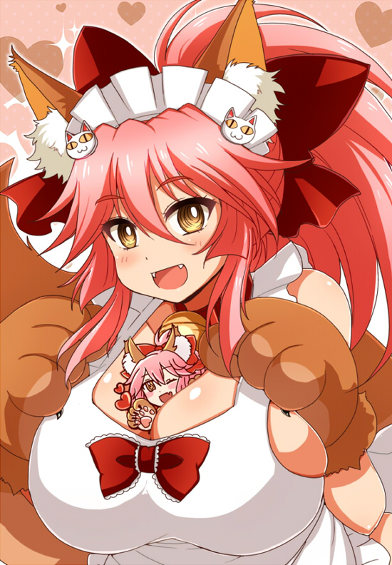 tamamo and tamamo cat (fate and 1 more) drawn by afuro