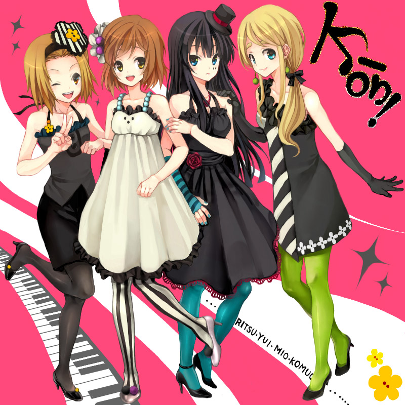 akiyama mio, hirasawa yui, tainaka ritsu, and kotobuki tsumugi (k-on!) drawn by anko_kinako