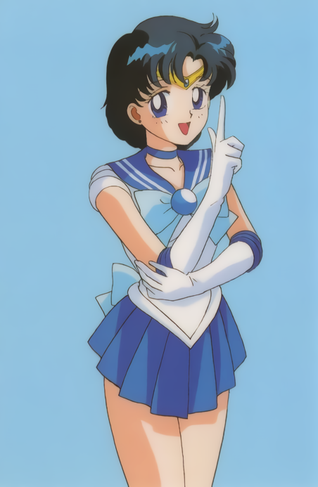 mizuno ami and sailor mercury (bishoujo senshi sailor moon) drawn by tadano_kazuko