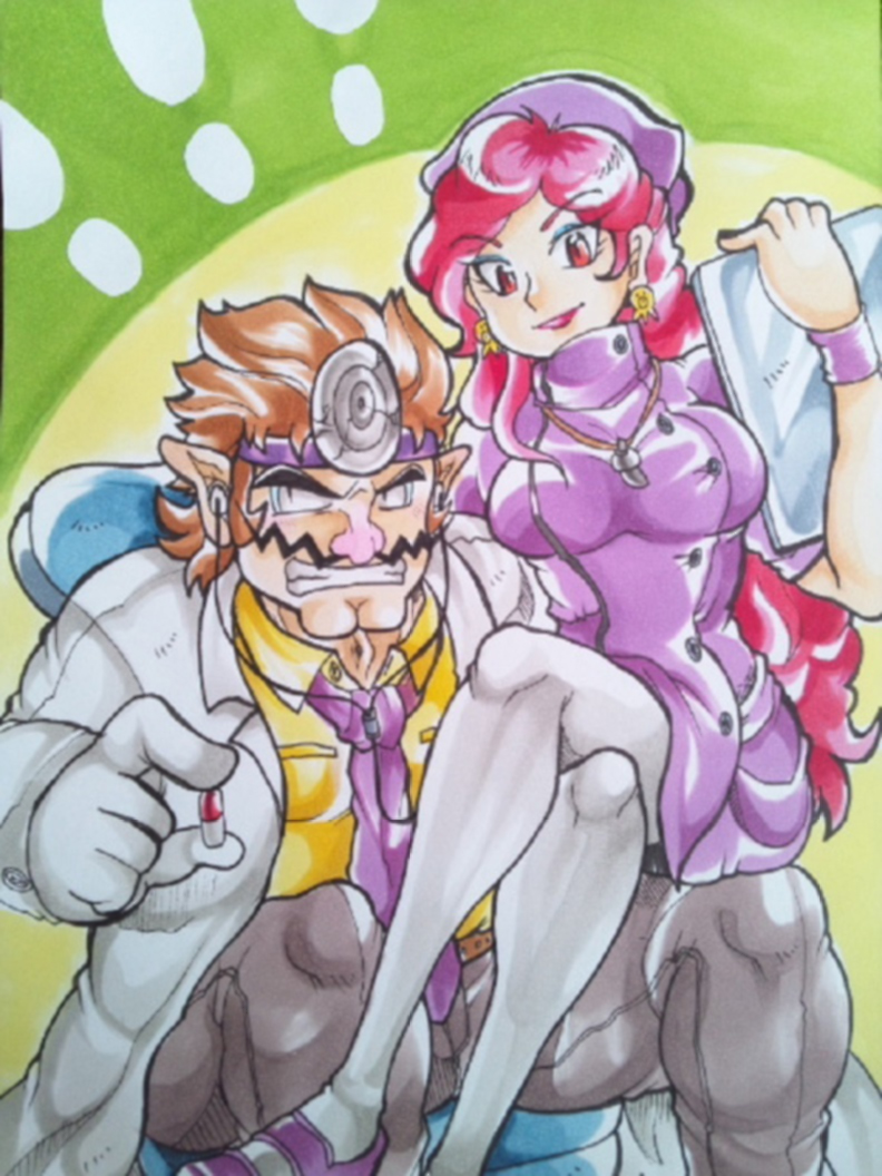 mario, wario, dr. mario, and captain syrup (mario and 3 more) drawn by omu_(sinsindan)