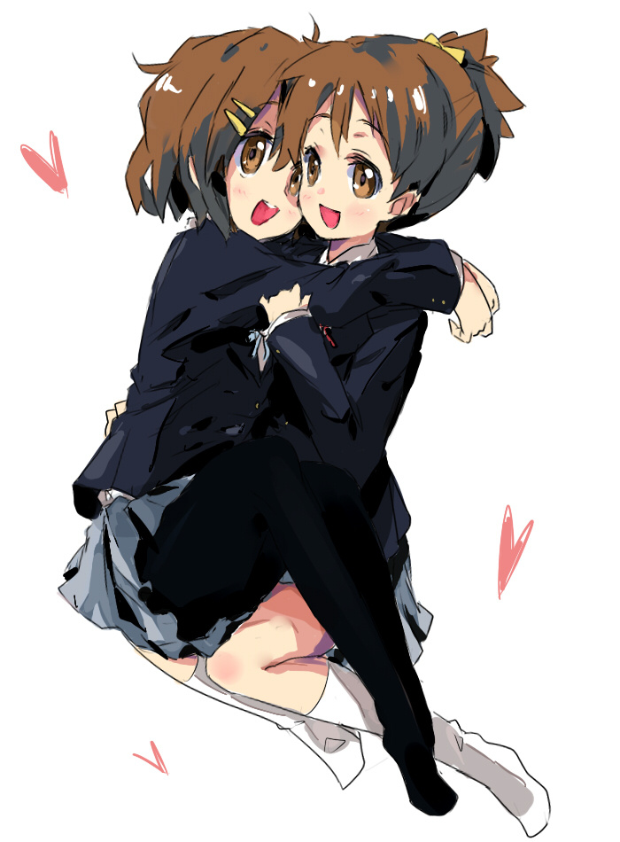 hirasawa yui and hirasawa ui (k-on!) drawn by maromi_(am97)