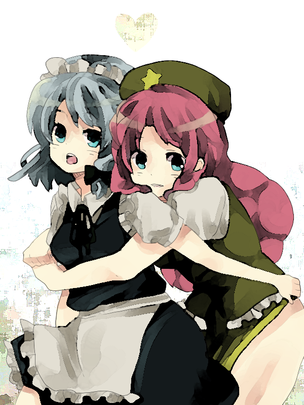 izayoi sakuya and hong meiling (touhou) drawn by meisa