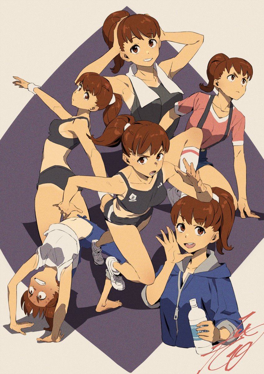 kurimoto haruka (school girl strikers) drawn by kobayashi_gen