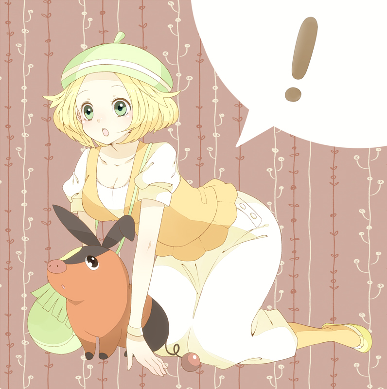 bianca and tepig (pokemon and 1 more) drawn by toma_tokage