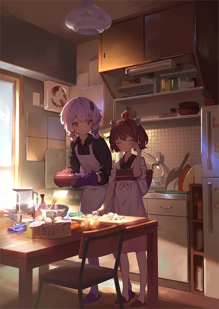 yuzuki yukari and touhoku kiritan (vocaloid and 1 more) drawn by yamamomo_(plank)